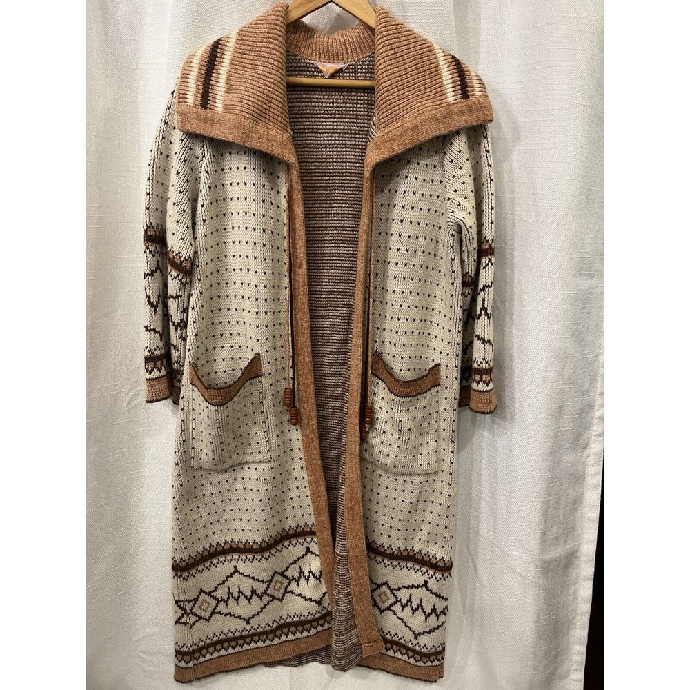Cozy Tan and Cream Cardigan